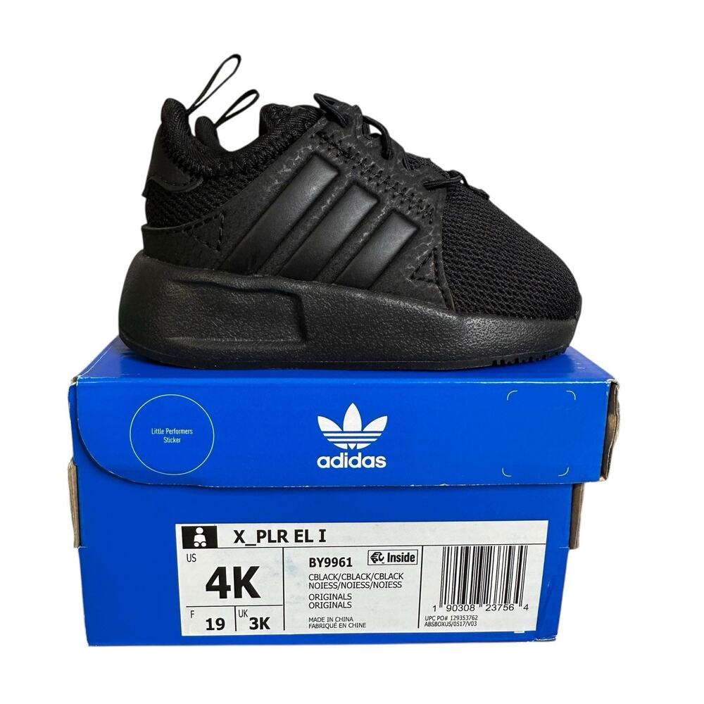 Adidas X_PLR EL I Toddler Child Shoes Core Black BY9961 4K Cool Hip New